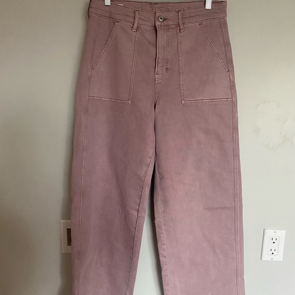 American Eagle Outfitters Pink Flare Jeans